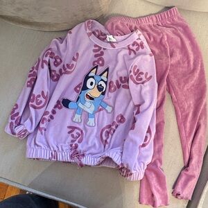 Bluey Kids Pajama Set - Pink and Purple